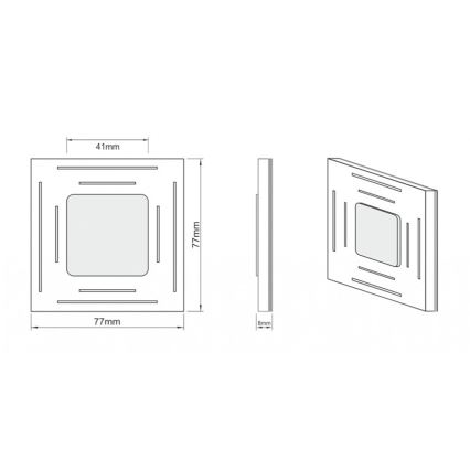 LDST SP-01-SC-BC8 - Trappljus SPACE 8xLED/1,2W/230V