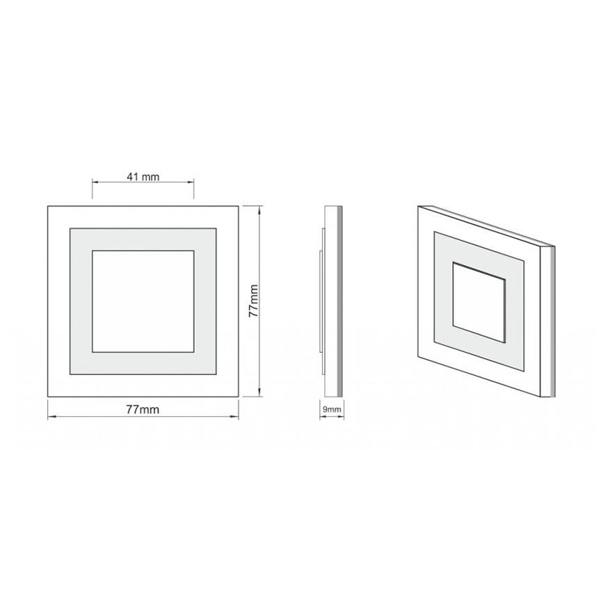 LDST SU-01-SS-BC8 - Trappljus SUNNY 8xLED/1,2W/230V