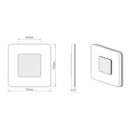 LDST SW-01-B-BC8 - Trappljus SWIFT 8xLED/1,2W/230V