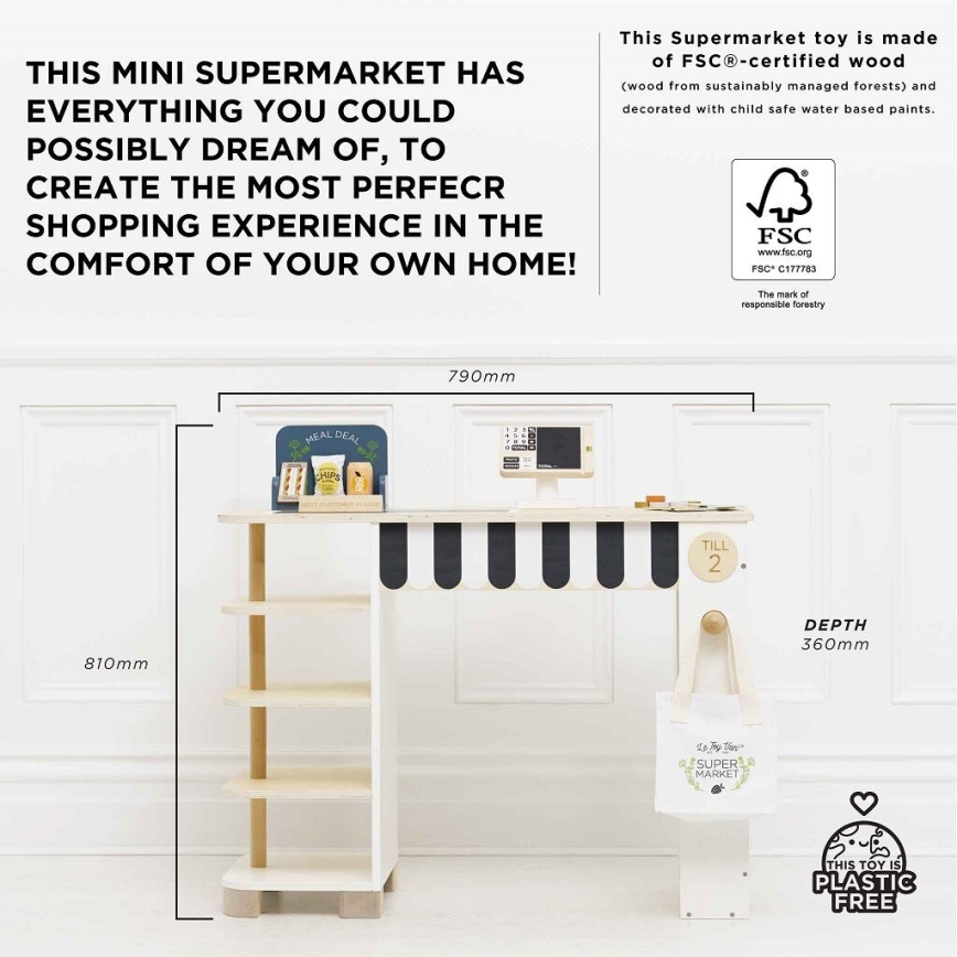 Le Toy Van - Marknadsstand med kassa och tillbehör