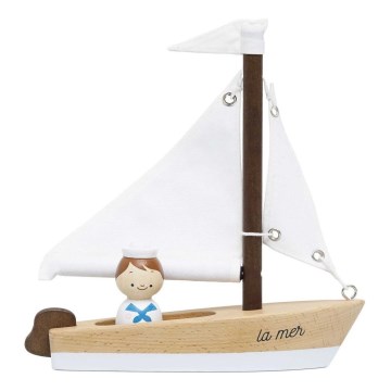 Le Toy Van - Segelbåt i trä med kapten bok