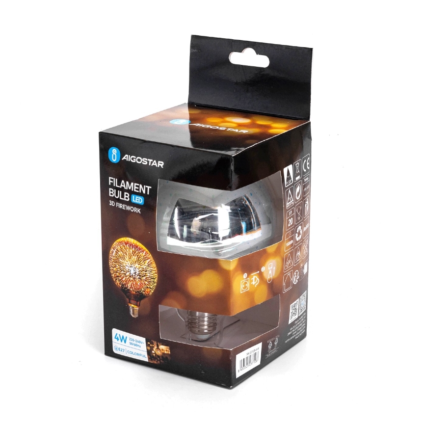 LED 3D Dekorationslampa E27/4W/230V - Aigostar