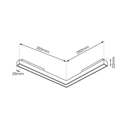 LED-belysning för magnetisk skensystem LED/24W/48V