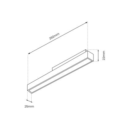 LED-armatur för skensystem MAGNETIC TRACK LED/12W/48V