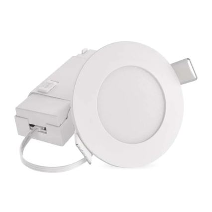 LED Badrumsinfälld taklampa LORI LED/4,5W/230V IP65 2700/4000K Ø 8,5 cm vit