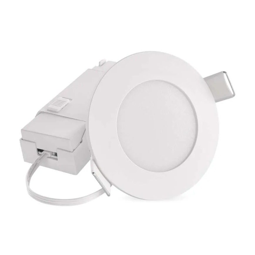 LED Badrumsinfälld taklampa LORI LED/4,5W/230V IP65 2700/4000K Ø 8,5 cm vit