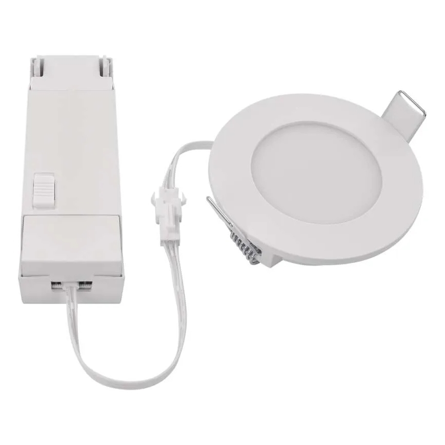 LED Badrumsinfälld taklampa LORI LED/4,5W/230V IP65 2700/4000K Ø 8,5 cm vit