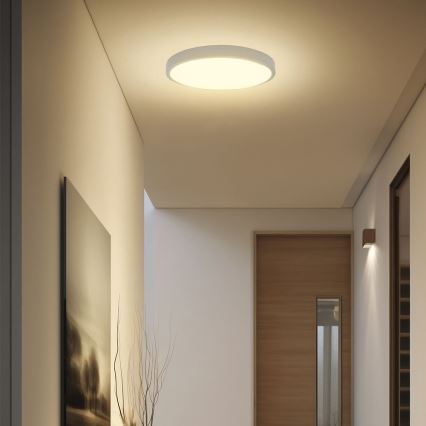 LED Badrumsplafond med sensor SAMSUNG CHIP LED/36W/230V IP44 4000K Ø 42 cm vit + fjärrkontroll