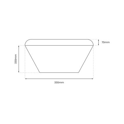 LED Badrumsplafond med sensor NEMO LED/16W/230V IP44 svart