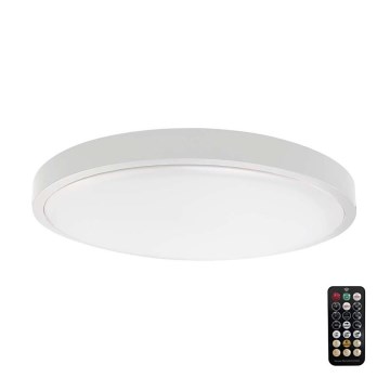 LED Badrumsplafond med sensor SAMSUNG CHIP LED/18W/230V IP44 3000K Ø 29 cm vit + fjärrkontroll