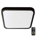 LED Badrumsplafond med sensor SAMSUNG CHIP LED/36W/230V IP44 4000K 42x42 cm svart + fjärrkontroll