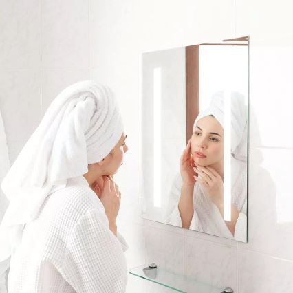 LED Badrumsspegel med uppvärmning och bakgrundsbelysning LED/17W/230V IP44