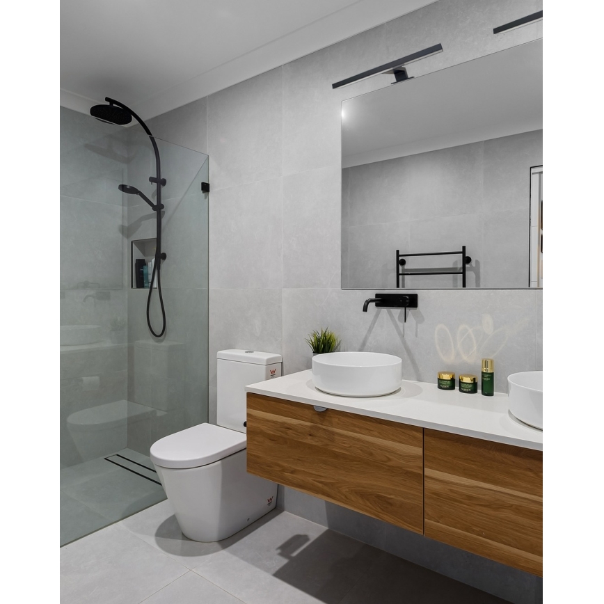 LED Badrumsspegelbelysning LED/5W/230V 4000K 30 cm IP44 svart