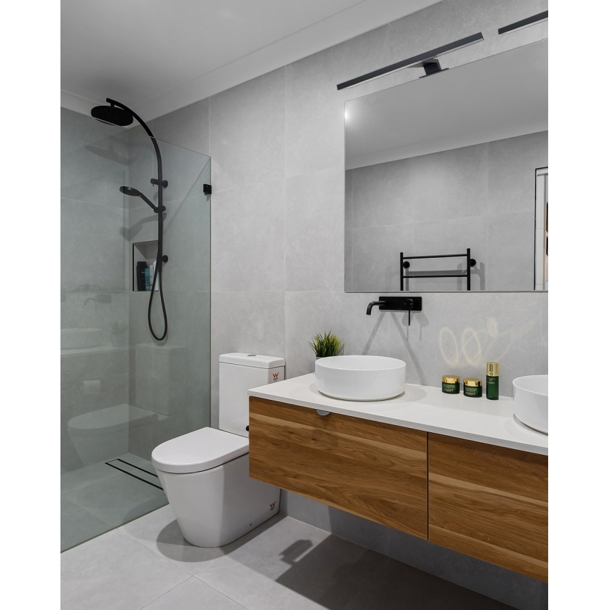 LED Badrumsspegelbelysning LED/8W/230V 4000K 50 cm IP44 svart