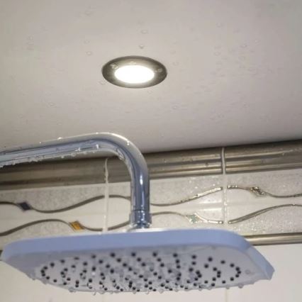 LED Badrumsinfälld taklampa LORI LED/4,5W/230V IP65 2700/4000K Ø 8,5 cm svart