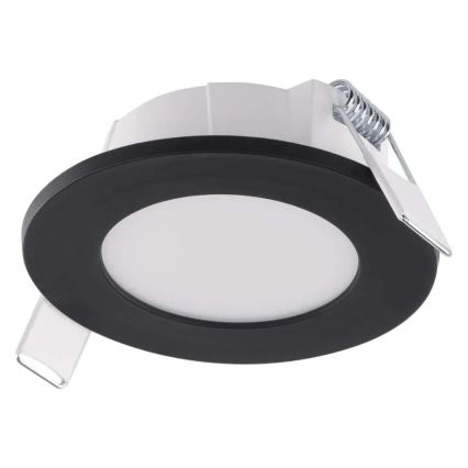 LED Badrumsinfälld taklampa LORI LED/4,5W/230V IP65 2700/4000K Ø 8,5 cm svart