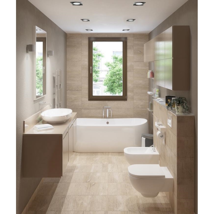 LED Badrumsinfälld taklampa BONO LED/5W/230V 3000K IP65 blank krom