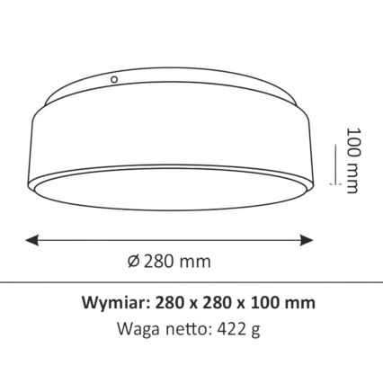 LED badrumstakbelysning  RENE LED/15W/230V IP44 vit