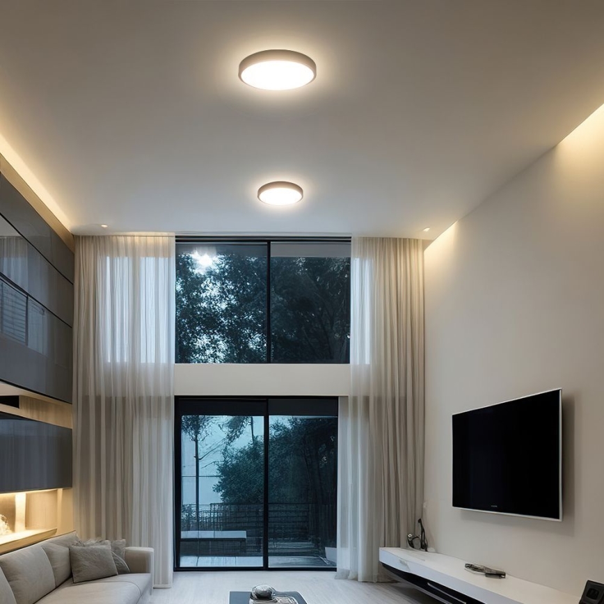 LED Badrumstaklampa SAMSUNG CHIP LED/24W/230V IP44 3000K Ø 29 cm svart