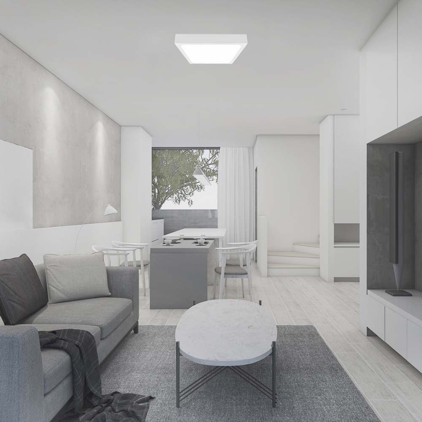 LED Badrumsplafond LED/30W/230V 6500K IP44 42x42 cm vit