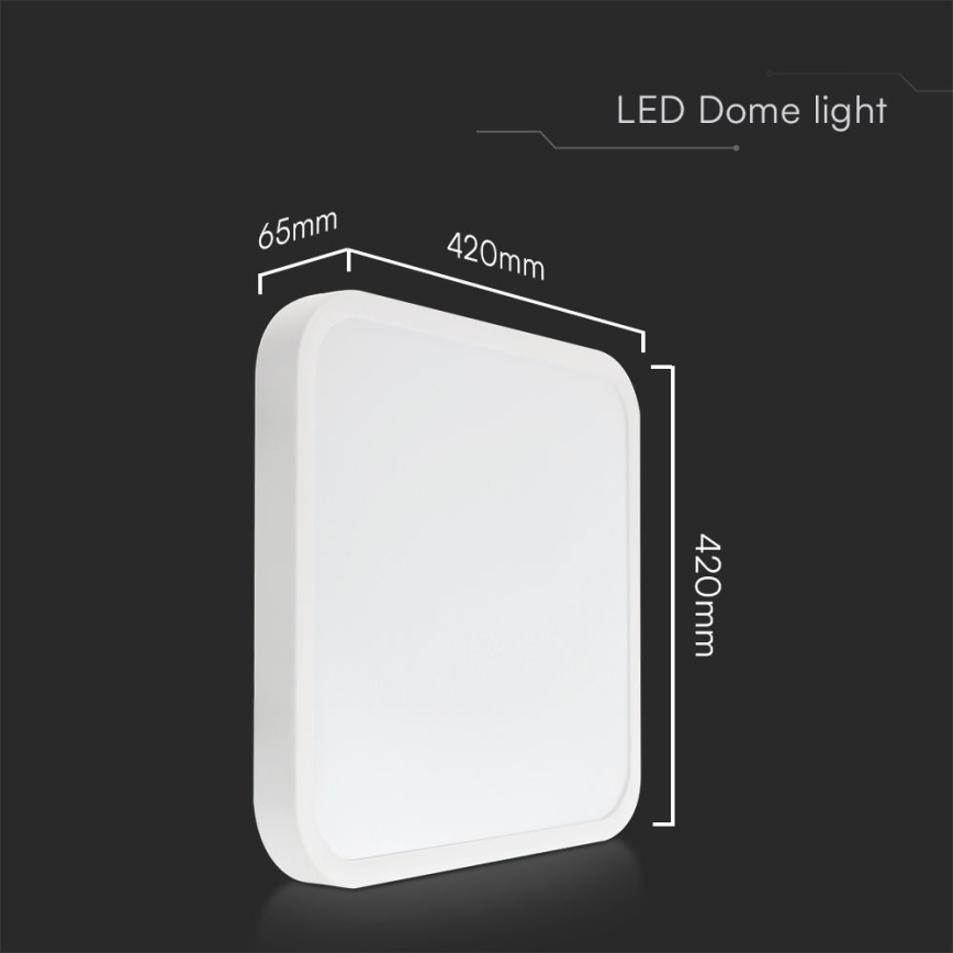 LED Badrumsplafond SAMSUNG CHIP LED/48W/230V IP44 6500K 42x42 cm vit