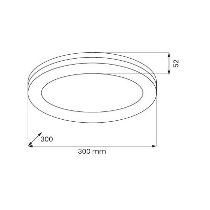LED badrumstaklampa MARLON LED/36W/230V Ø 30 cm IP54 vit