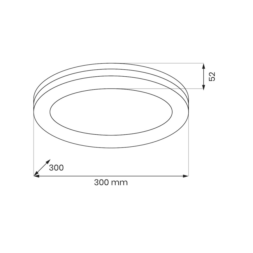 LED badrumstaklampa MARLON LED/36W/230V Ø 30 cm IP54 vit