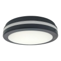 LED badrumstaklampa med rörelsesensor LED/20W/230V 3000/4000/6500K Ø 23 cm IP54 antracit
