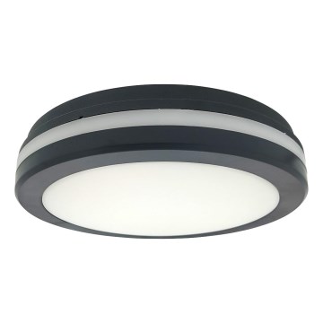 LED badrumstaklampa med rörelsesensor LED/20W/230V 3000/4000/6500K Ø 23 cm IP54 antracit