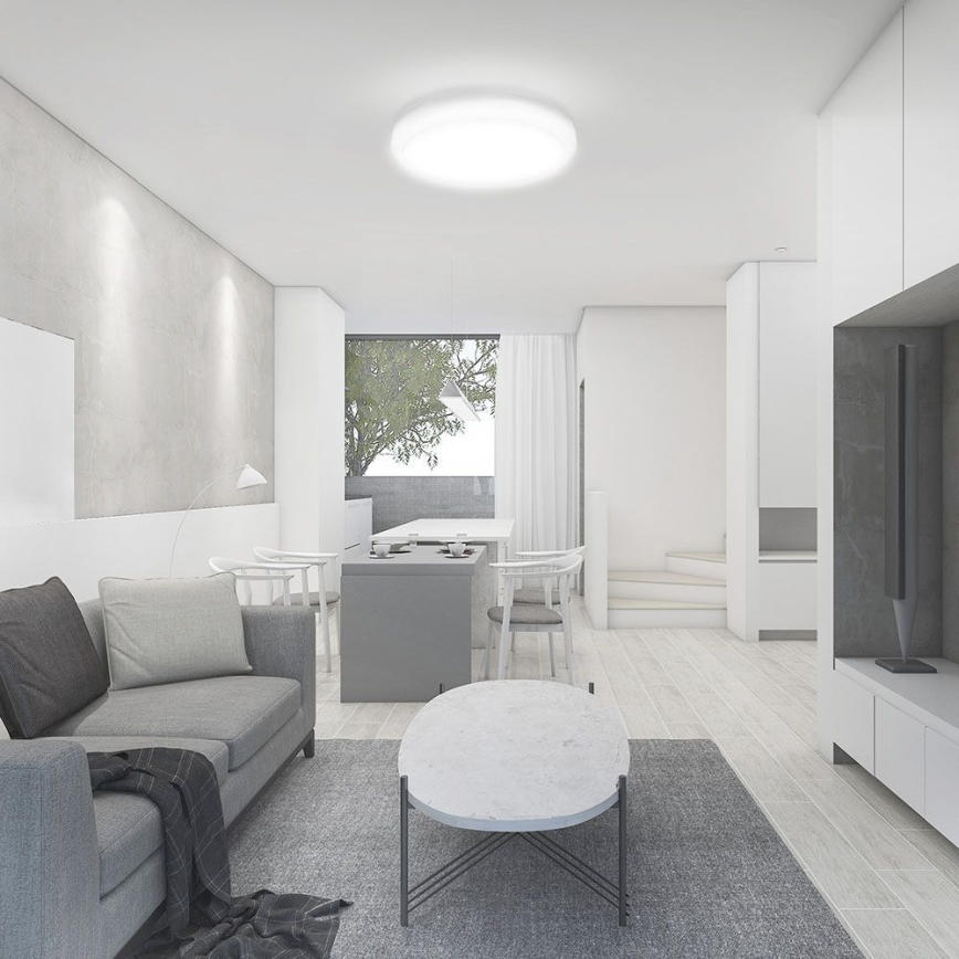 LED Badrumsplafond med sensor LED/18W/230V 4000K IP44 Ø 22,5 cm vit