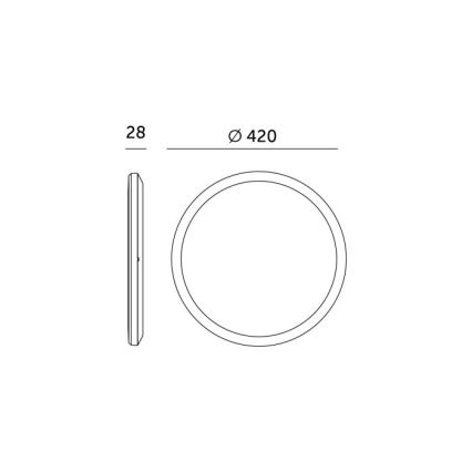 LED Badrumsplafond NIVERA LED/32W/230V IP54 3000/4000/6000K Ø 42 cm vit