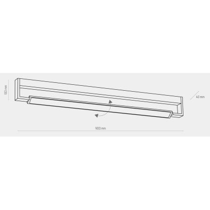 LED Badrumsväggbelysning  DEstTER LED/36W/230V IP44 svart