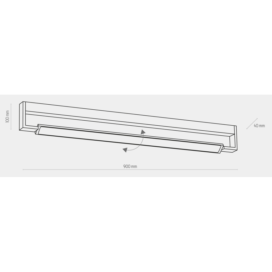 LED Badrumsväggbelysning  DEstTER LED/36W/230V IP44 svart