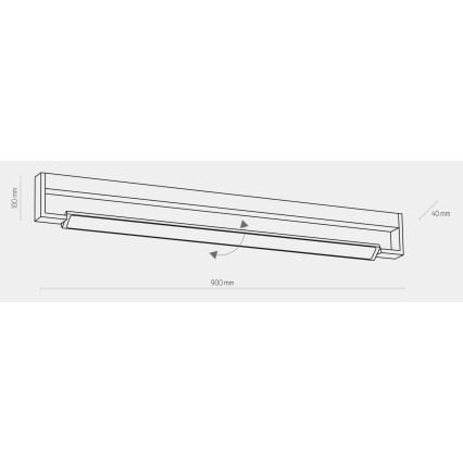 LED Badrumsväggbelysning  DEstTER LED/36W/230V IP44 vit 
