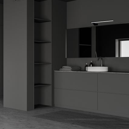 LED badrumsvägglampa SHINE 11W/230V 45 cm IP44 svart