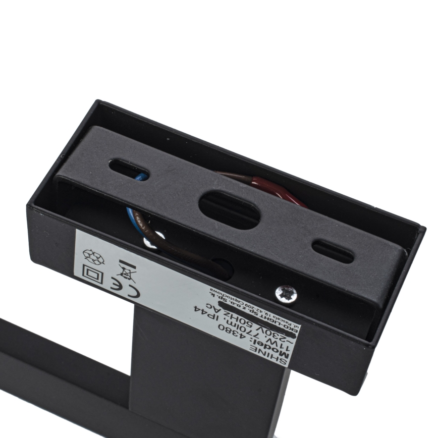 LED badrumsvägglampa SHINE LED/11W/230V 45 cm IP44 svart