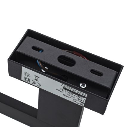 LED-badrumsvägglampa SHINE — 11 W, 230 V, 42 cm, IP44, svart