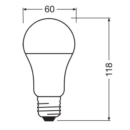 LED Bakteriedödande glödlampa  A100 E27/13W/230V 2700K - Osram