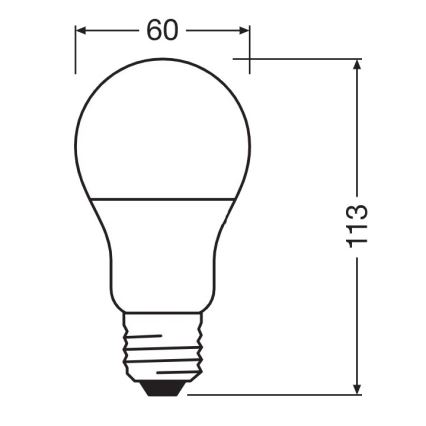 LED Bakteriedödande glödlampa  A60 E27/8,5W/230V 6500K - Osram