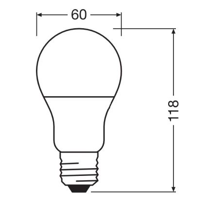 LED Bakteriedödande glödlampa  A75 E27/10W/230V 2700K - Osram