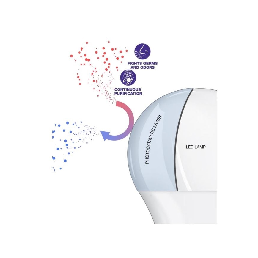 LED Bakteriedödande glödlampa  A75 E27/10W/230V 6500K - Osram