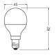 LED Bakteriedödande glödlampa  P40 E14/4,9W/230V 2700K - Osram