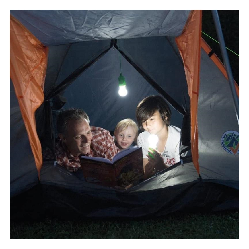 LED bärbar lampa LED/1W/ 3xAAA grön