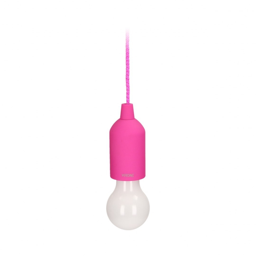 LED bärbar lampa LED/1W/ 3xAAA rosa