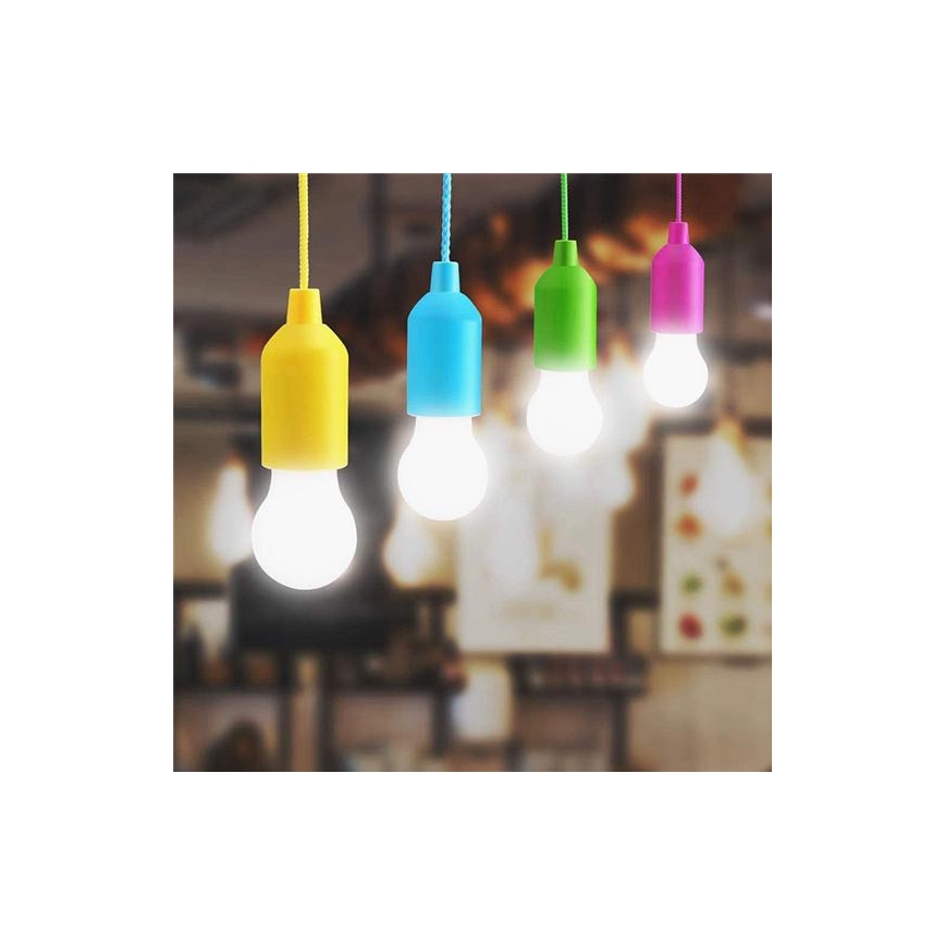 LED bärbar lampa LED/1W/ 3xAAA rosa