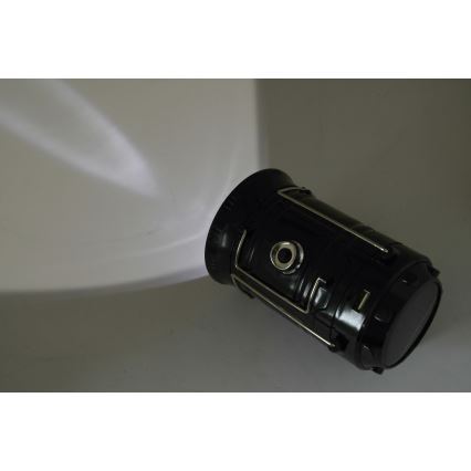 LED Bärbar solcellslampa LED/1200mAh svart