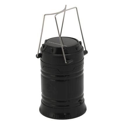 LED Bärbar solcellslampa LED/1200mAh svart