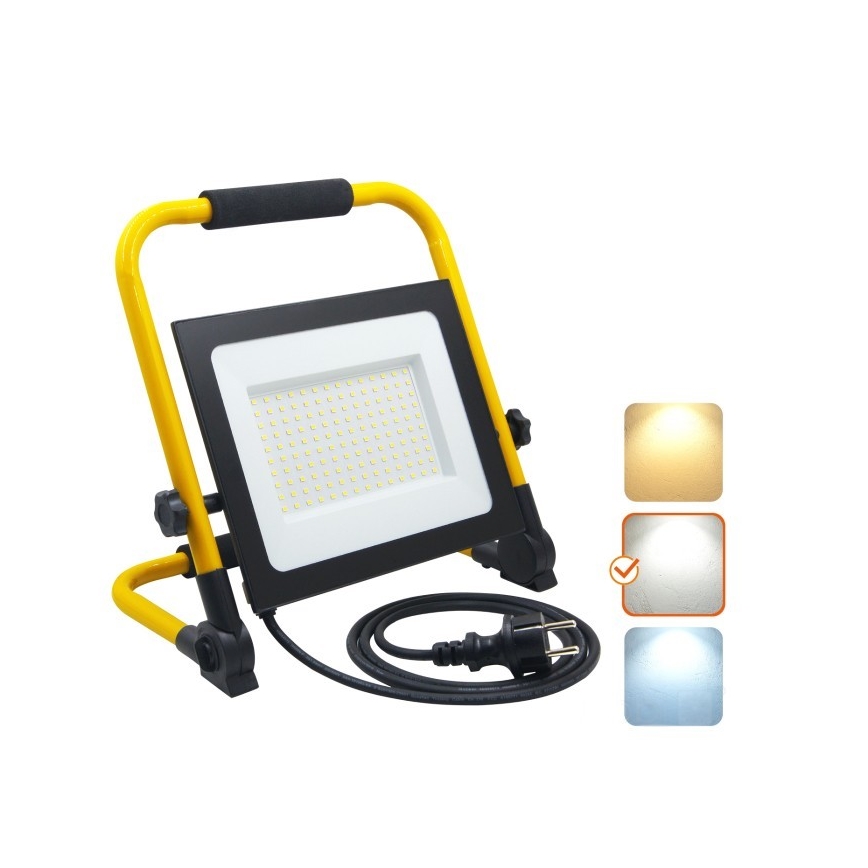 LED bärbar strålkastare TIGRA LED/100W/4000K IP54 svart/gul