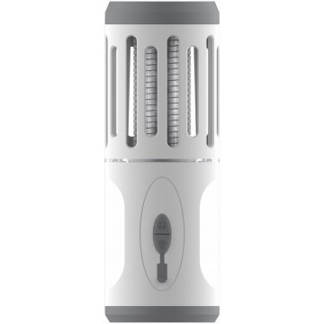 LED Bärbar uppladdningsbar lampa med insektsfångare LED/6W/1800 mAh IPX4 vit/grå