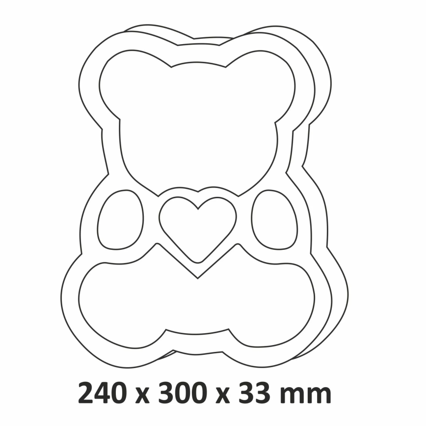 LED Barnlampa LED/2xAA rosa björn